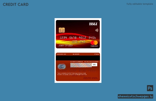 USA BBandT Corp. Bank Mastercard Beispielvorschau